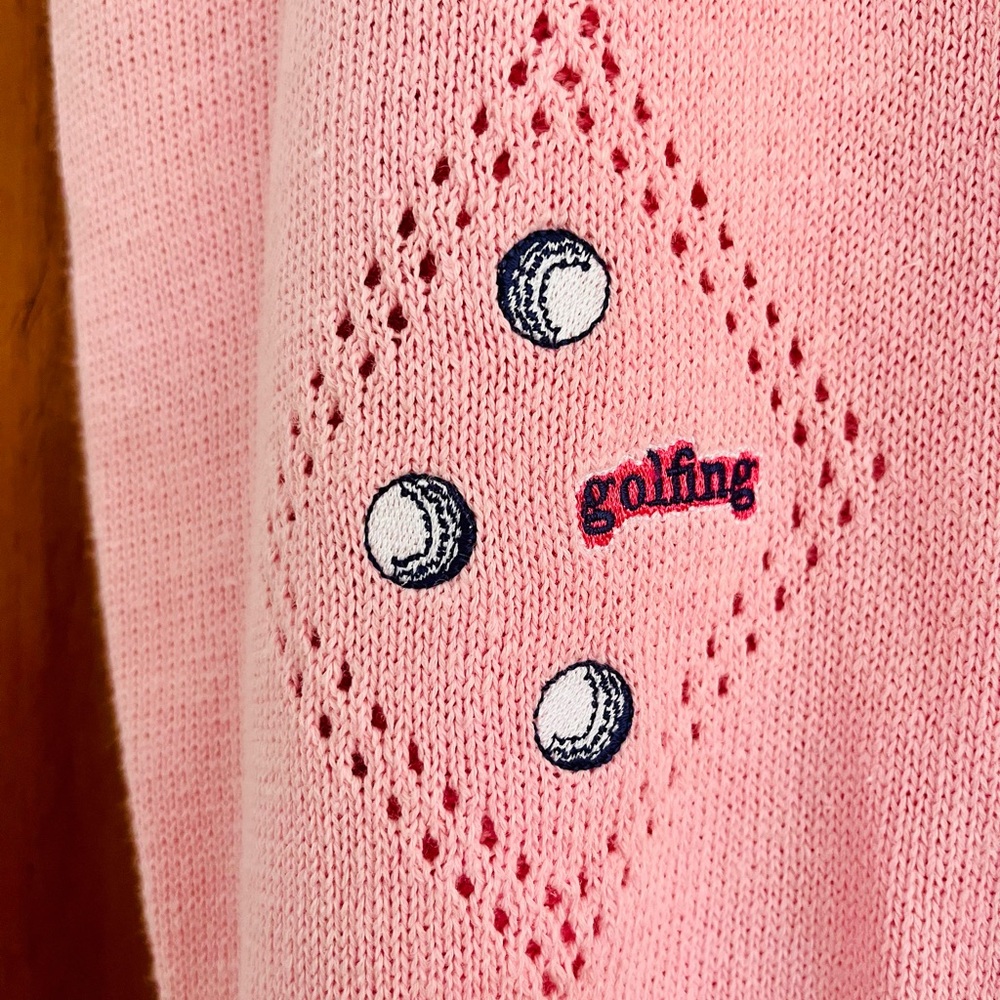 1980s Vintage Golf Embroidered Sweater Vest - Picture 5 of 7